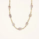 Iridescent baroque pearls alternating with small freshwater pearls on 14K gold-plated chain